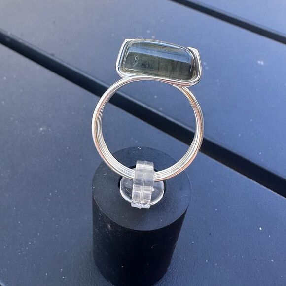 Labradorite Madagascar Sterling Silver Ring Size 8 - Picture 9 of 10